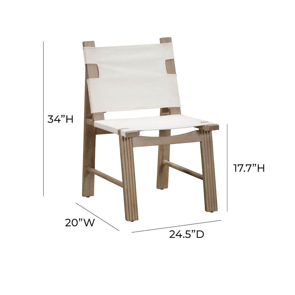 Cassie Cream Outdoor Dining Chair - Set of 2. Picture 7