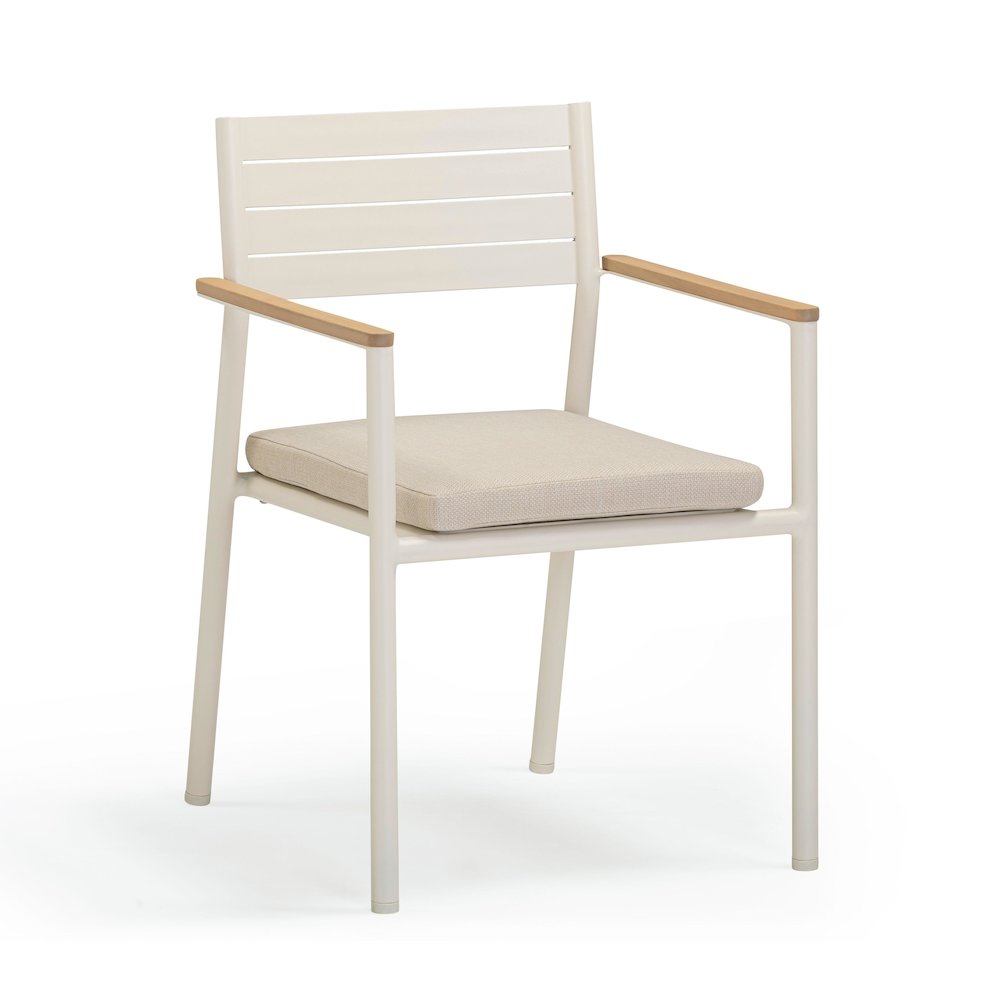Sardinia Cream Outdoor Dining Chair - Set of 2. Picture 2