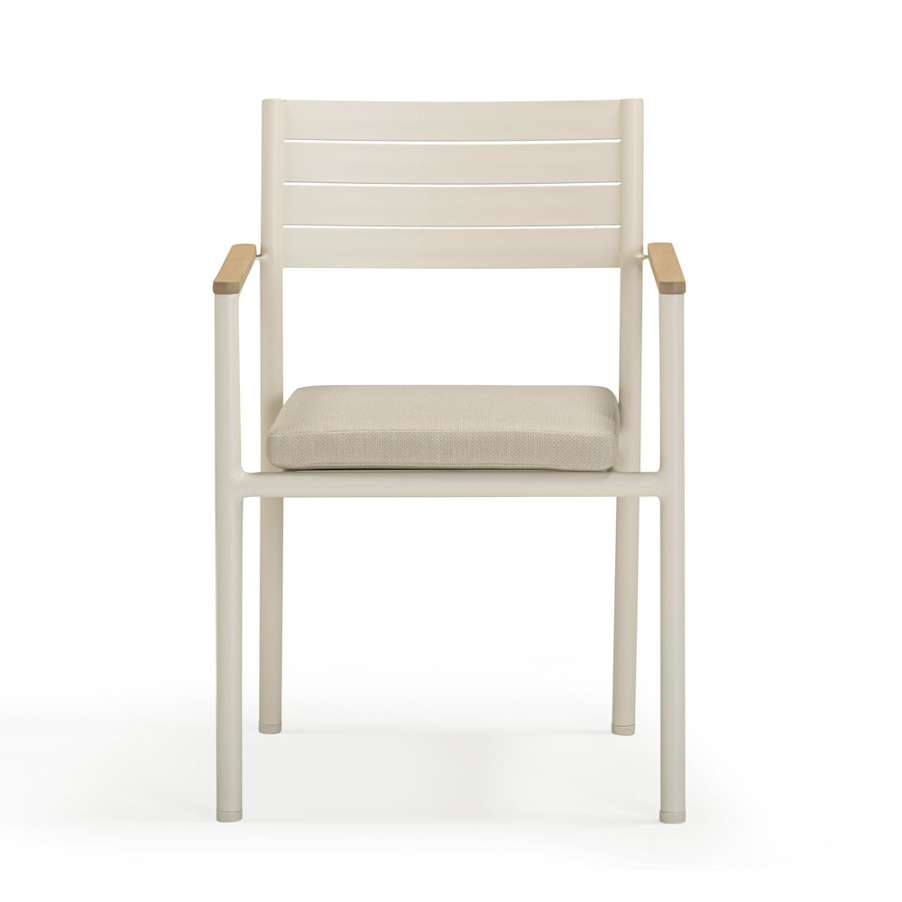 Sardinia Cream Outdoor Dining Chair - Set of 2. Picture 3