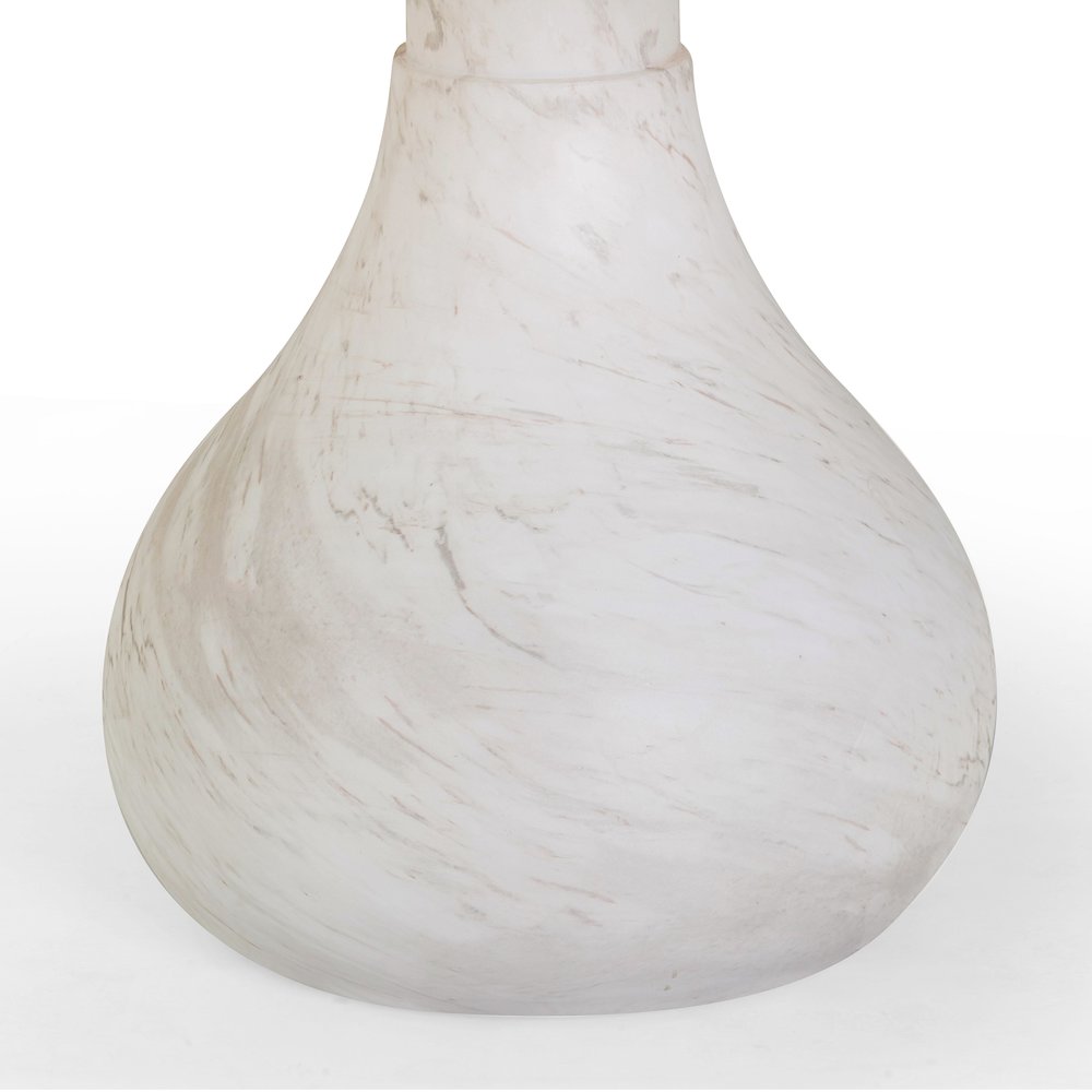 Smooch White Faux Marble Print Indoor / Outdoor 47" Round Dining Table. Picture 6