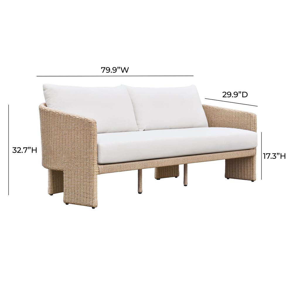 Alexa Cream Outdoor Sofa. Picture 7