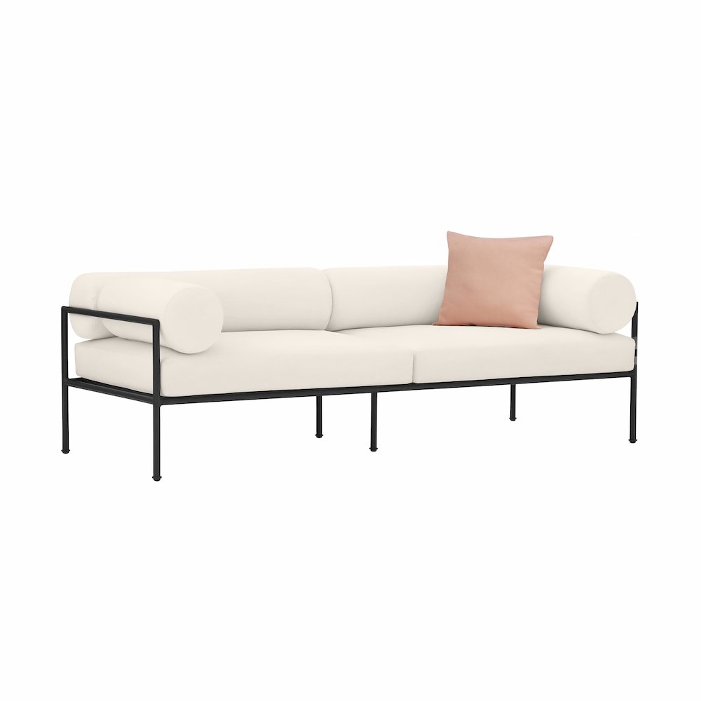 Vera Cream Performance Fabric Outdoor Sofa. Picture 1