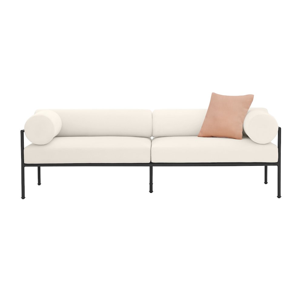 Vera Cream Performance Fabric Outdoor Sofa. Picture 3