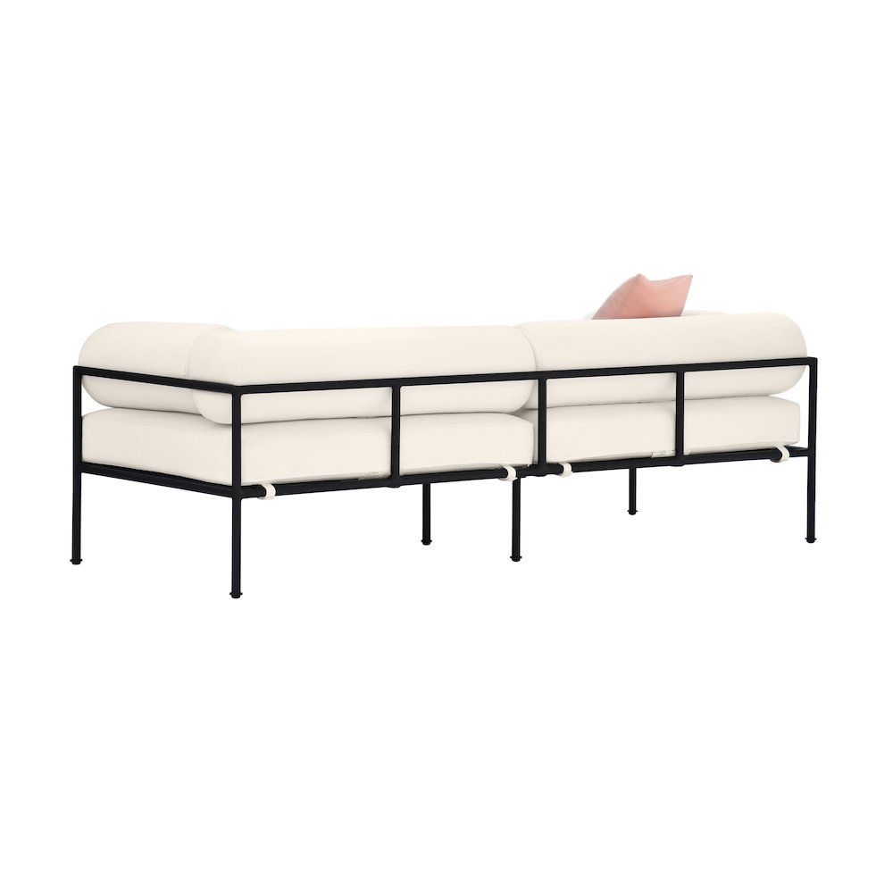Vera Cream Performance Fabric Outdoor Sofa. Picture 4
