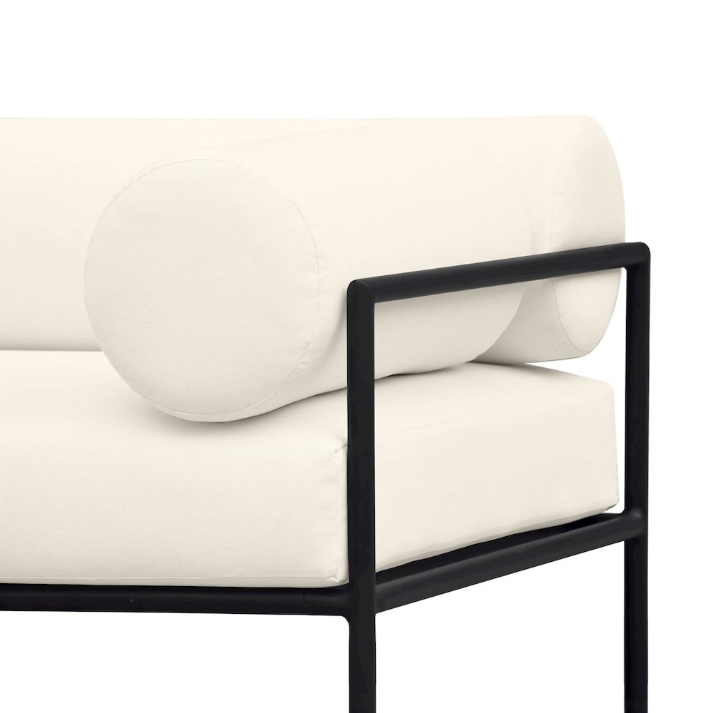 Vera Cream Performance Fabric Outdoor Sofa. Picture 5