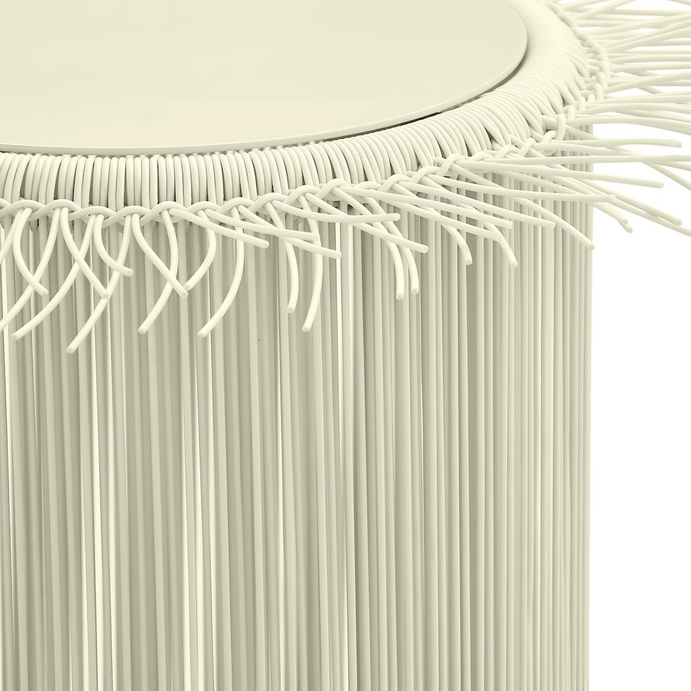 Rafa Cream Outdoor Side Table. Picture 4