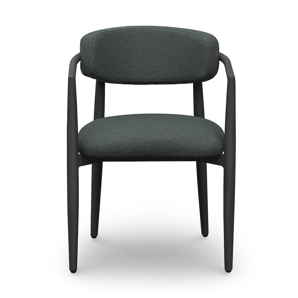 Annika Black Textured Outdoor Dining Arm Chair. Picture 3