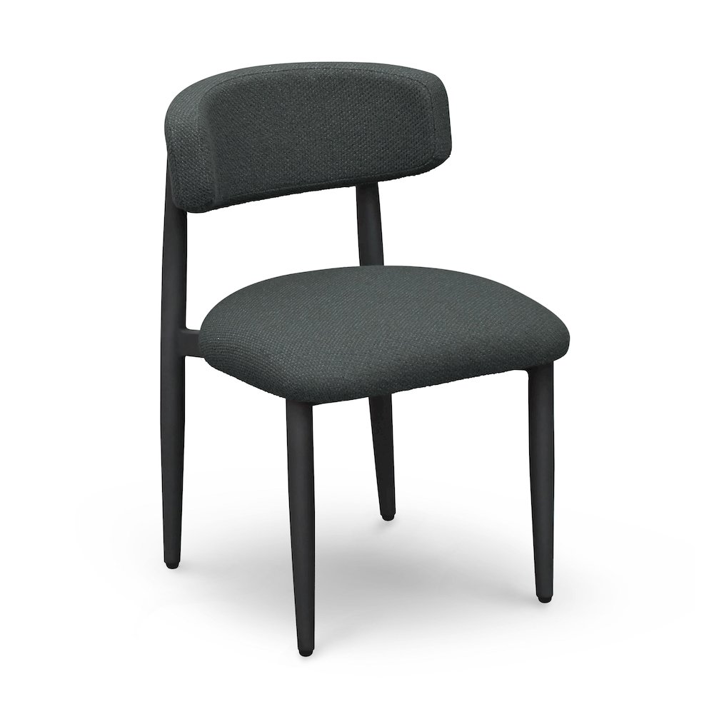 Annika Black Textured Outdoor Dining Side Chair. Picture 1