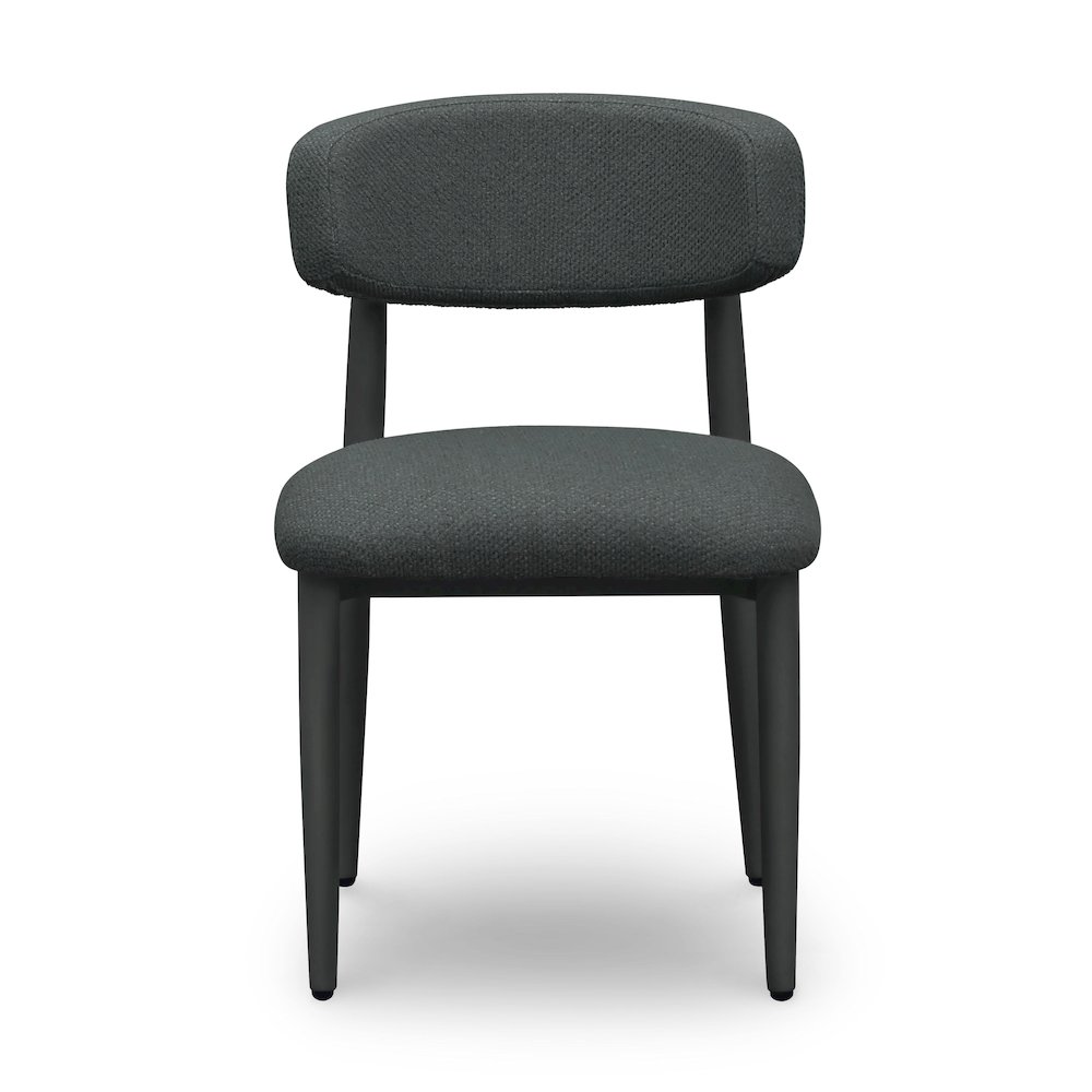 Annika Black Textured Outdoor Dining Side Chair. Picture 3