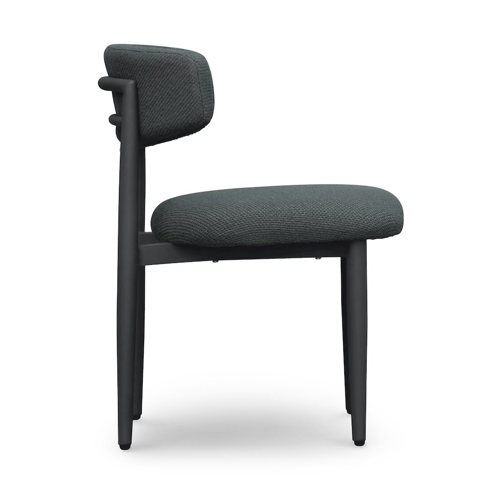 Annika Black Textured Outdoor Dining Side Chair. Picture 4