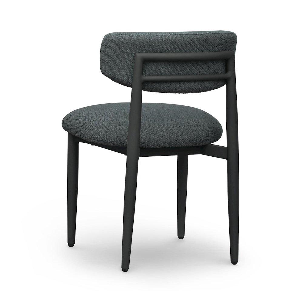 Annika Black Textured Outdoor Dining Side Chair. Picture 5