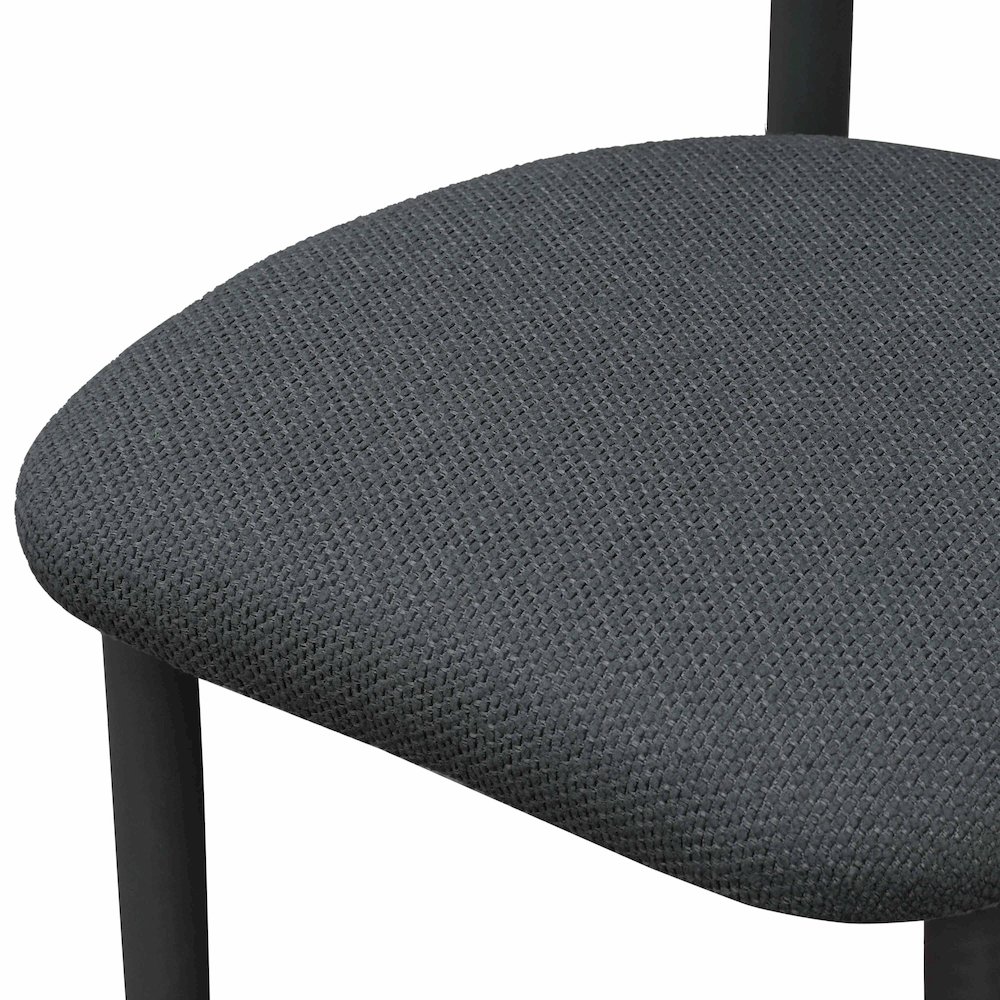 Annika Black Textured Outdoor Dining Side Chair. Picture 6