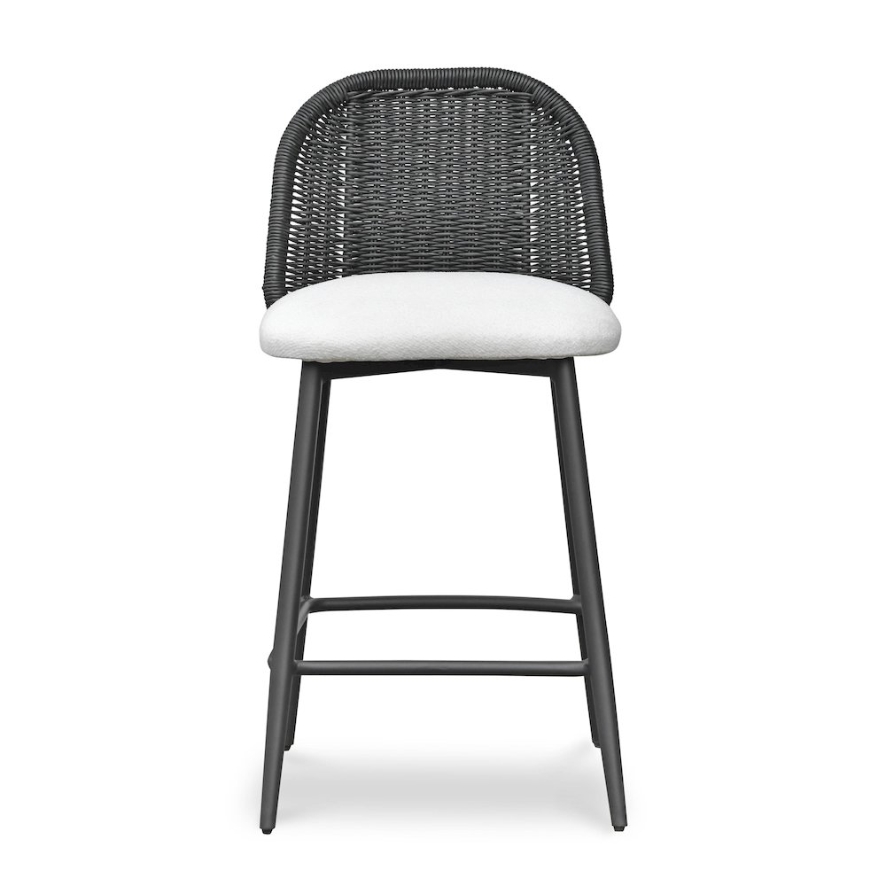 Alexa Black Rattan Performance Fabric Counter Stool. Picture 3