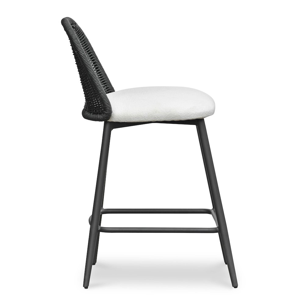 Alexa Black Rattan Performance Fabric Counter Stool. Picture 4