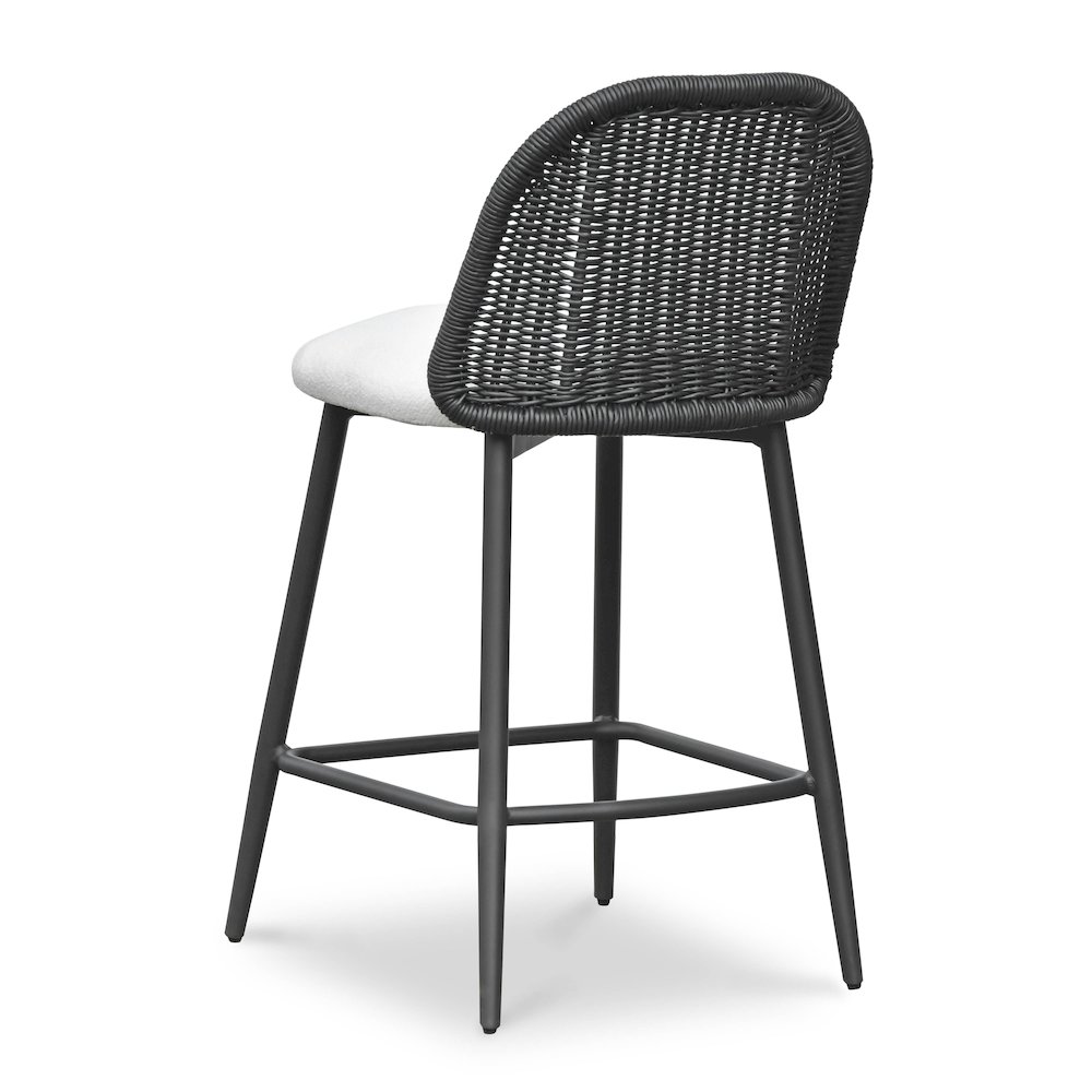 Alexa Black Rattan Performance Fabric Counter Stool. Picture 5