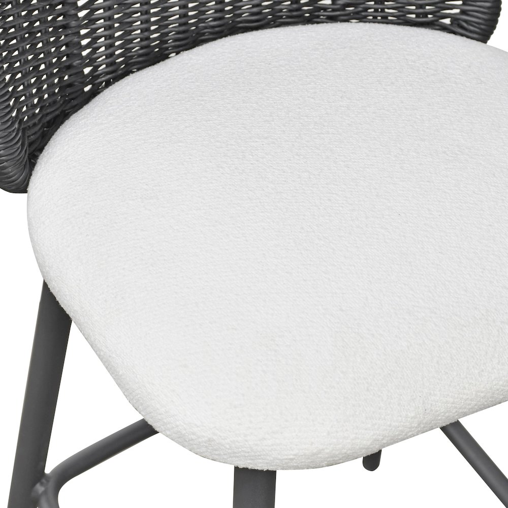 Alexa Black Rattan Performance Fabric Counter Stool. Picture 6