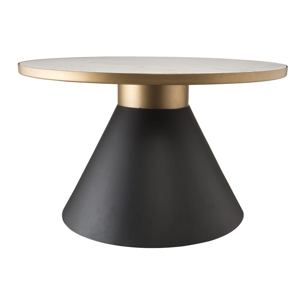 Richard Marble Coffee Table, Black, White and Gold. Picture 2