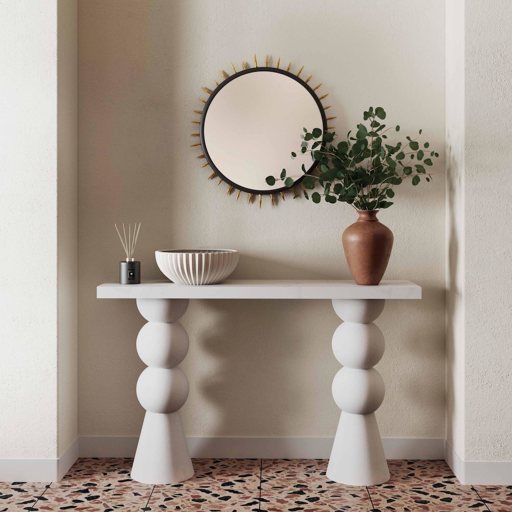 Lupita White Console Table. Picture 2