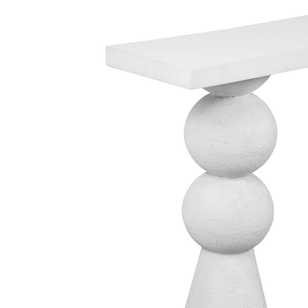 Lupita White Console Table. Picture 4