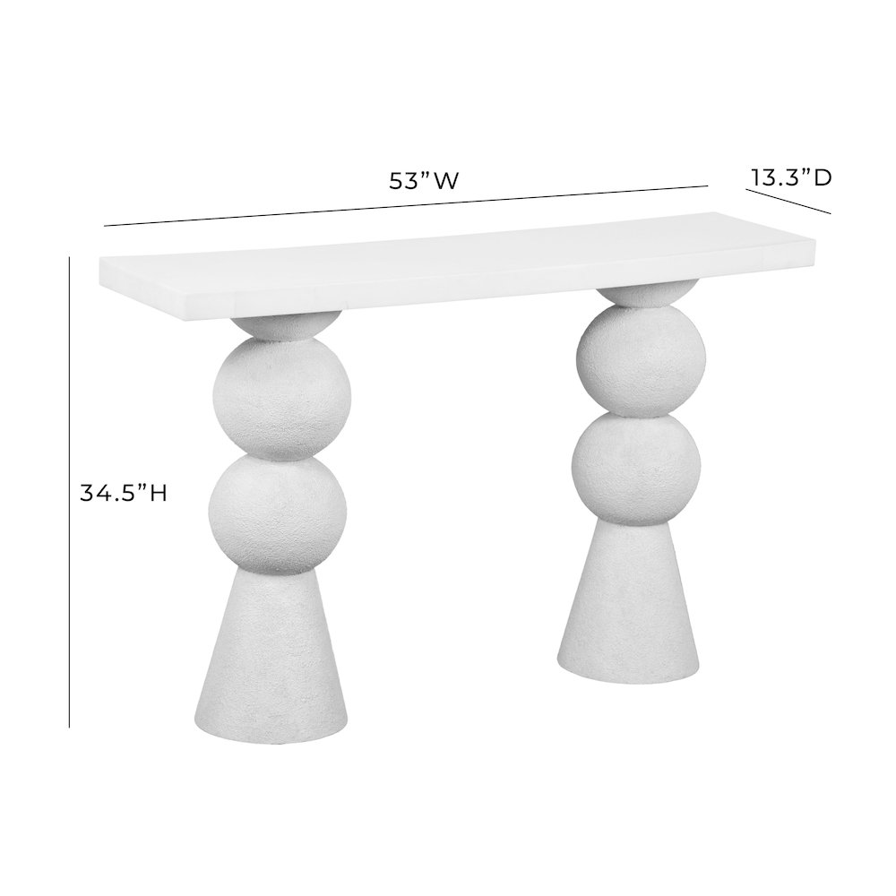 Lupita White Console Table. Picture 6