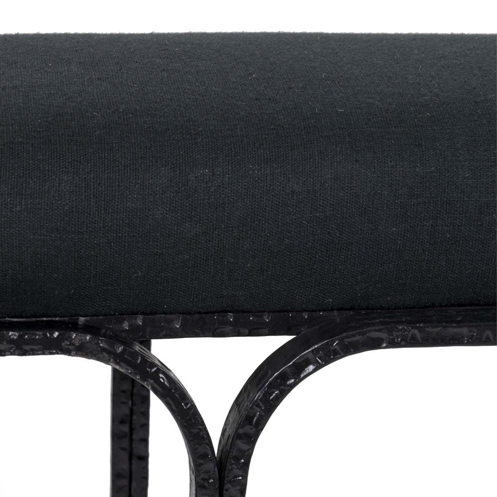 Bryn Black Linen Bench. Picture 4