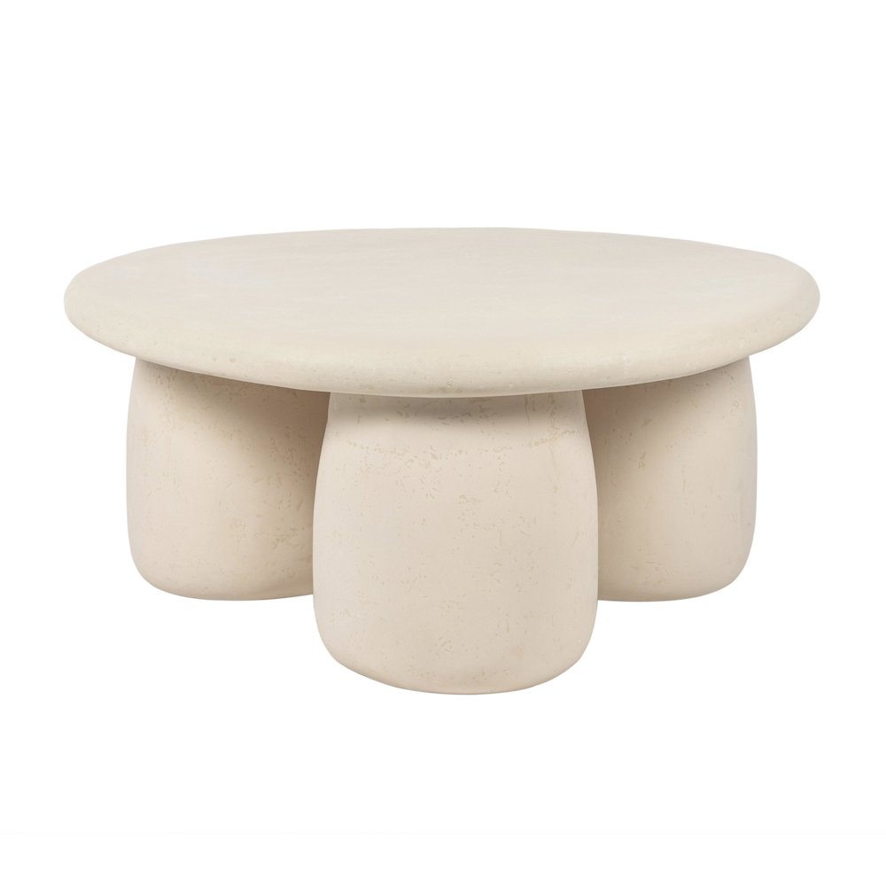 Rahul Off-White Round Coffee Table. Picture 1