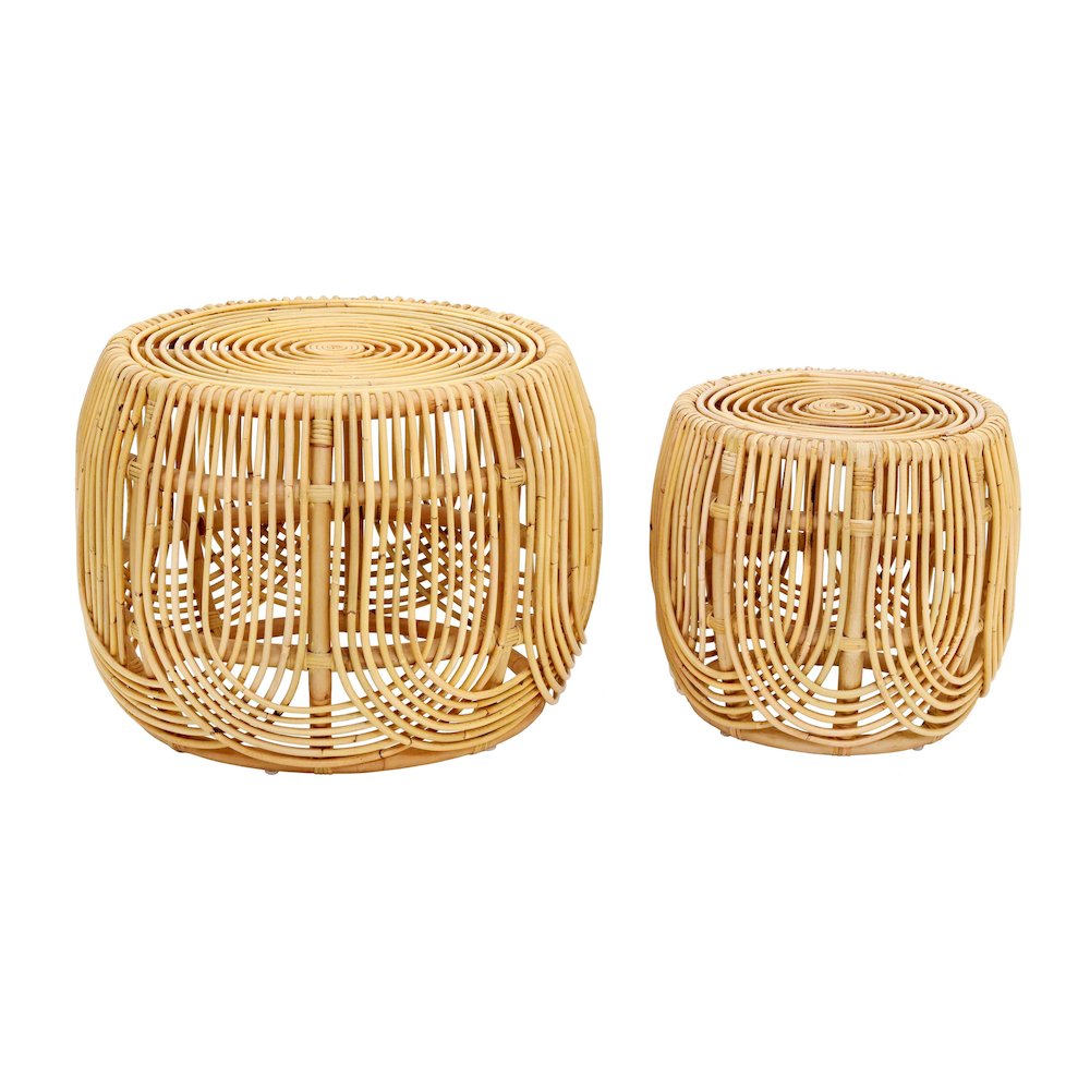 Azrina Rattan Nesting Tables. Picture 1