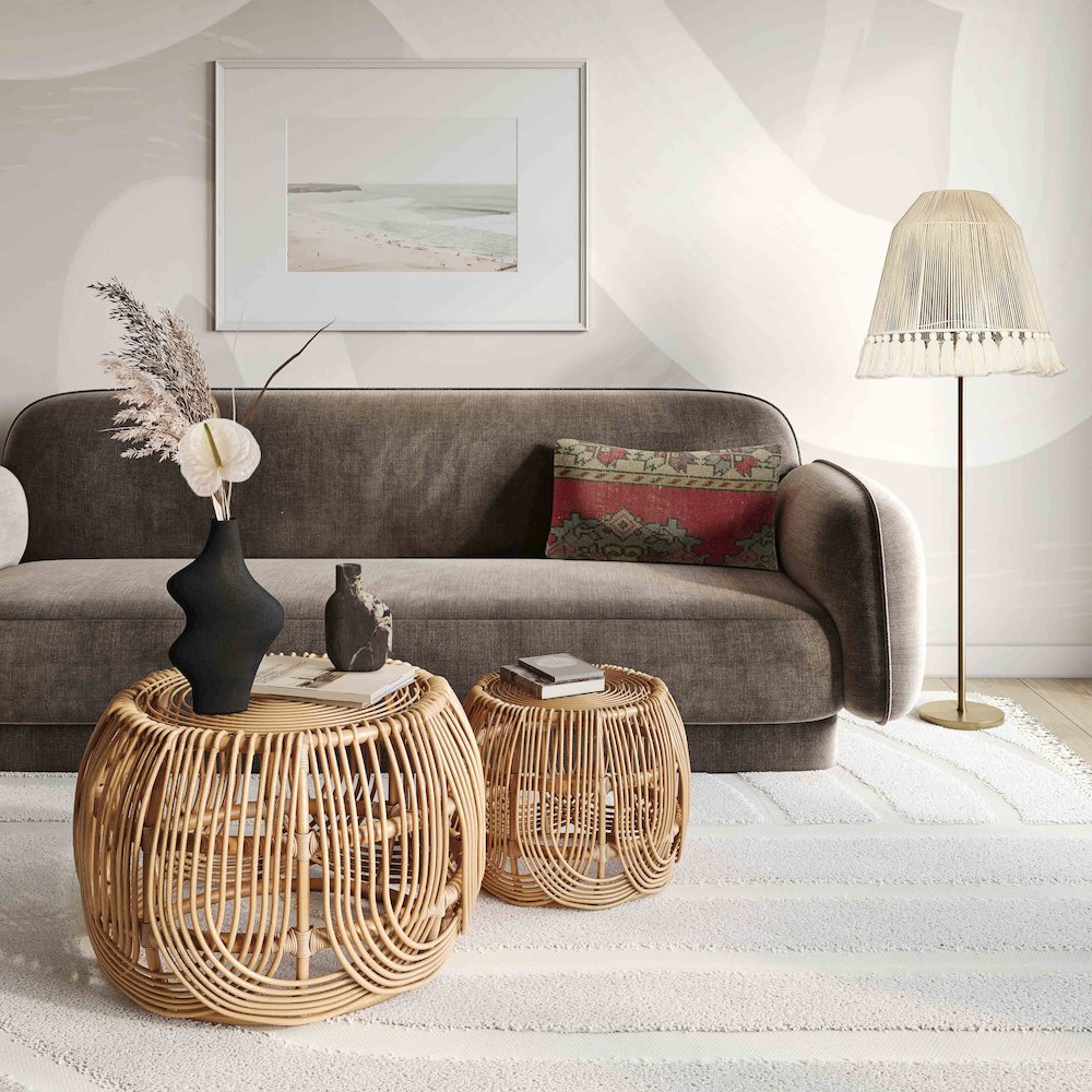 Azrina Rattan Nesting Tables. Picture 2