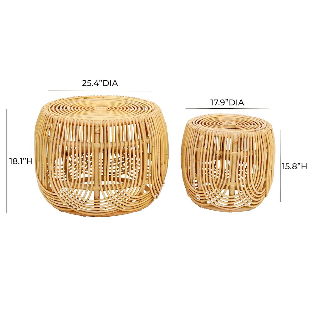 Azrina Rattan Nesting Tables. Picture 6