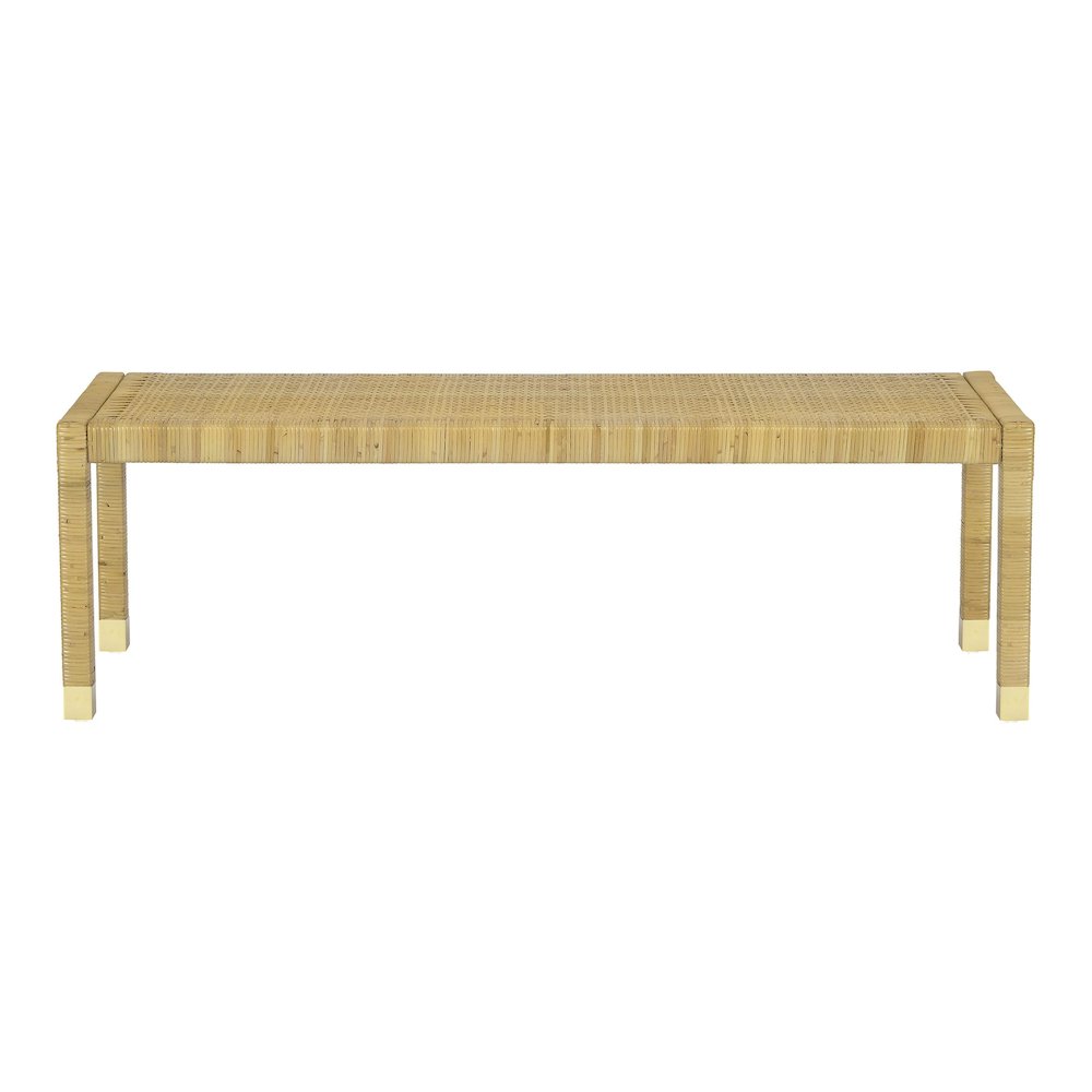 Amara Cream Linen Bench. Picture 5