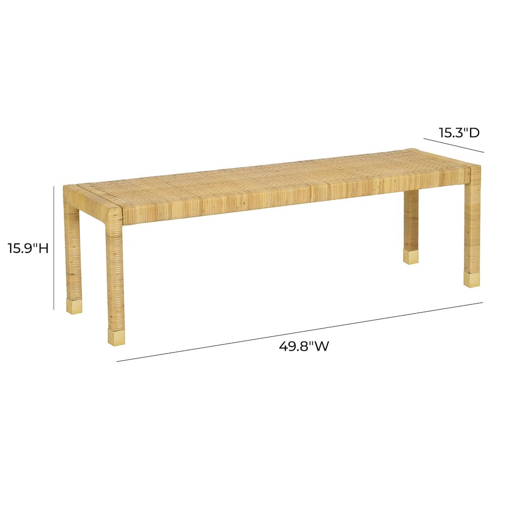 Amara Cream Linen Bench. Picture 9