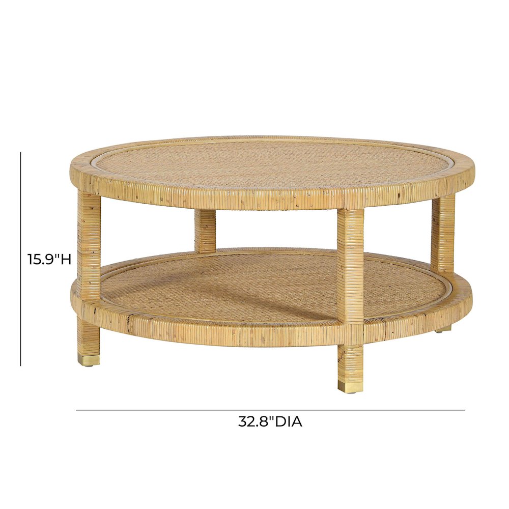 Amara Natural Rattan Coffee Table. Picture 8