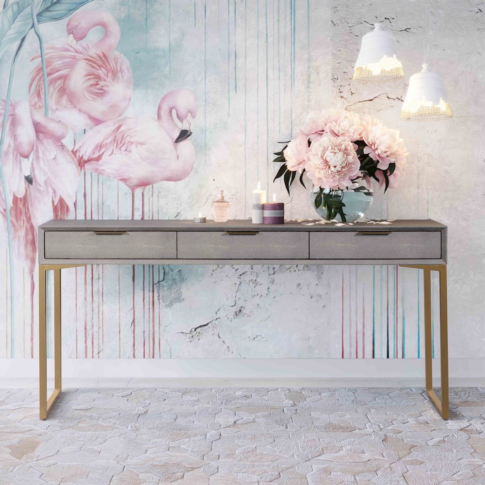 Pesce Shagreen Console Table. Picture 2