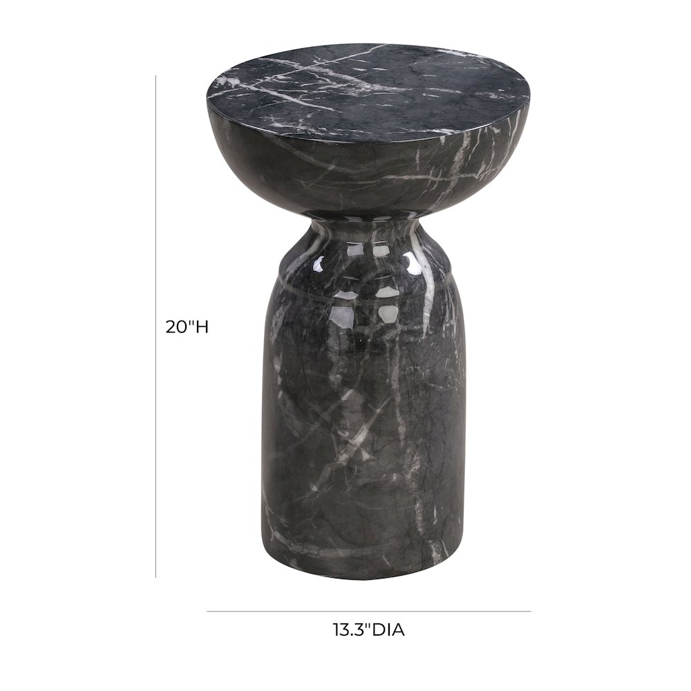 Rue Black Marble Side Table. Picture 6