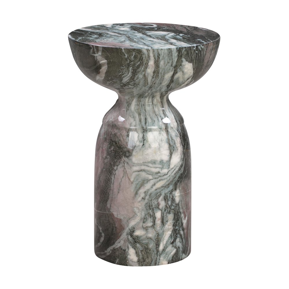 Rue Grey and Blush Marble Side Table. Picture 3
