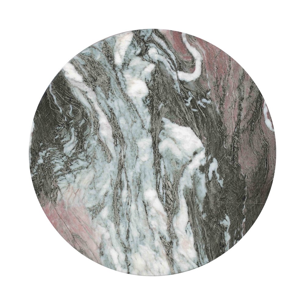 Rue Grey and Blush Marble Side Table. Picture 4