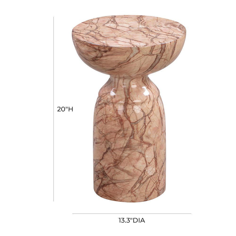 Rue Sunset Marble Side Table. Picture 6