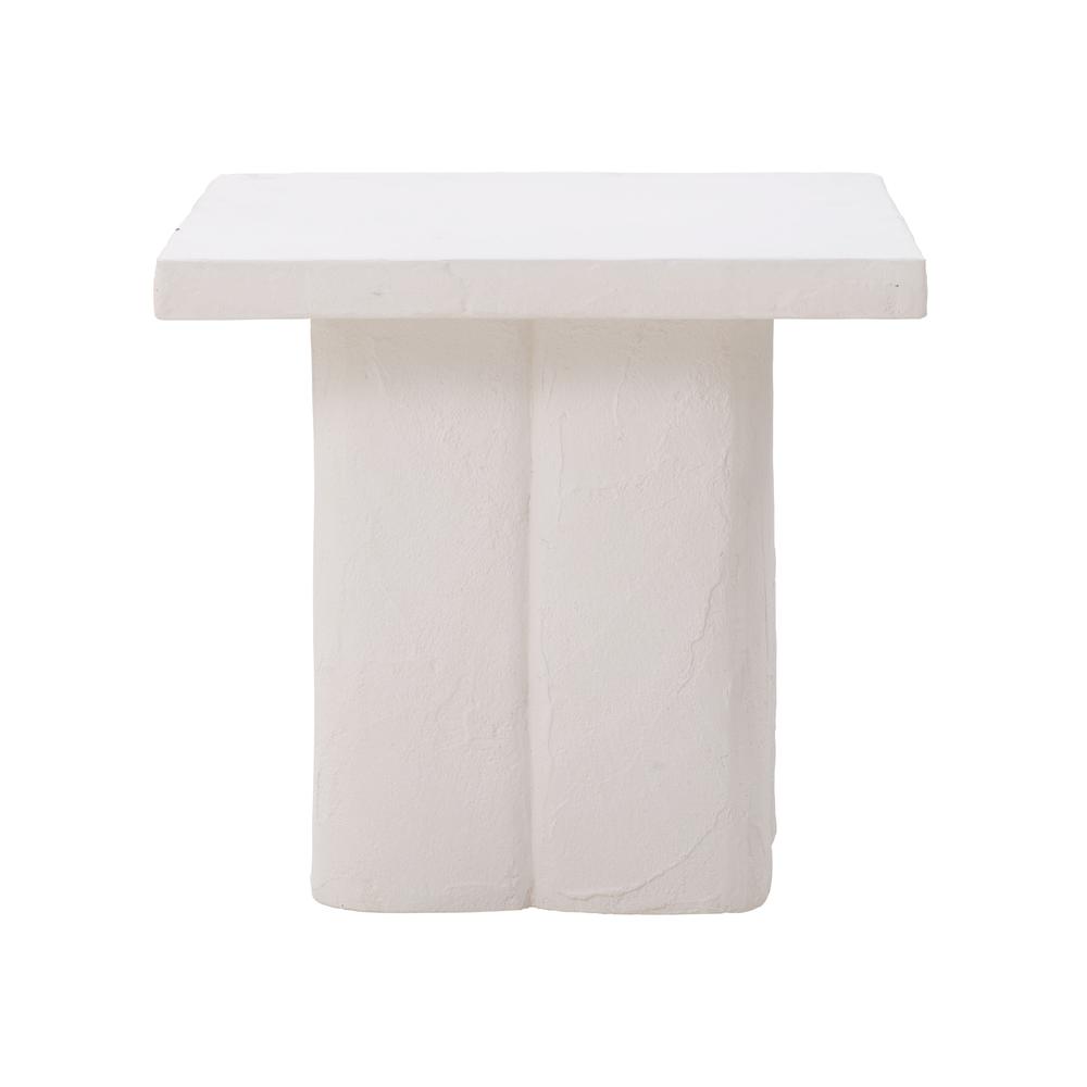 Kayla White Concrete Side Table. Picture 2