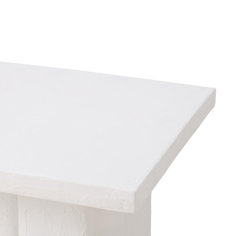 Kayla White Concrete Side Table. Picture 4