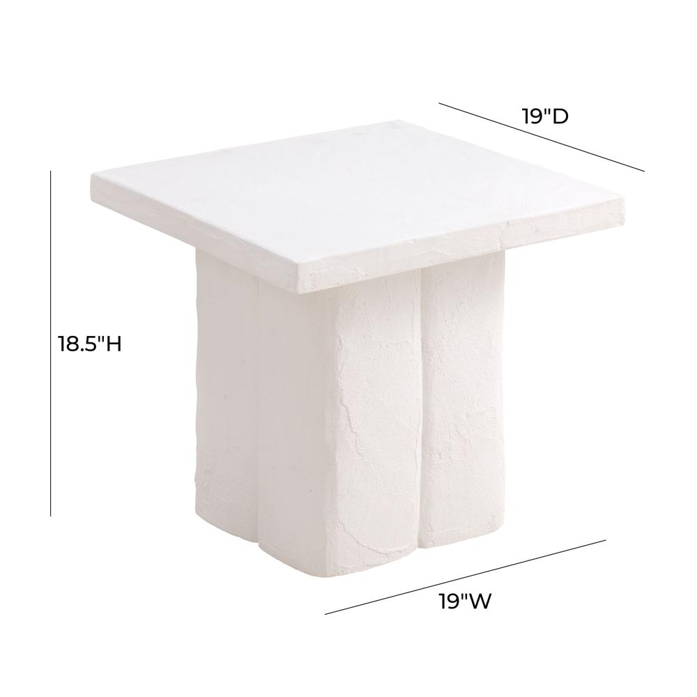Kayla White Concrete Side Table. Picture 5