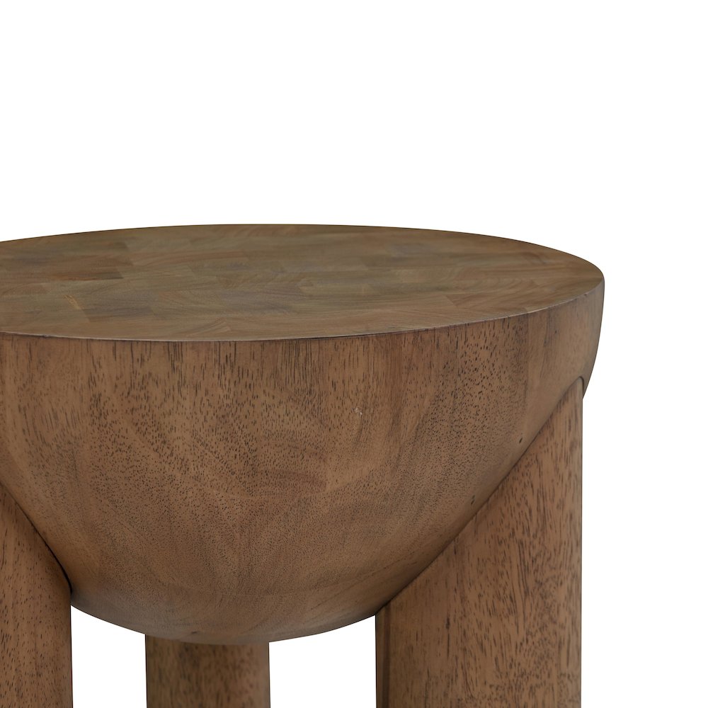 Morse Cognac Wooden Accent Table. Picture 4