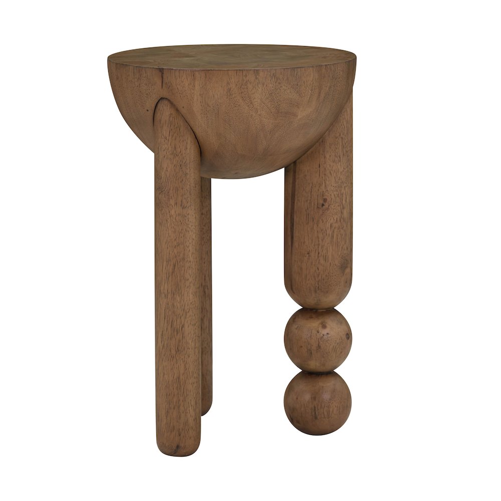 Morse Cognac Wooden Accent Table. Picture 7