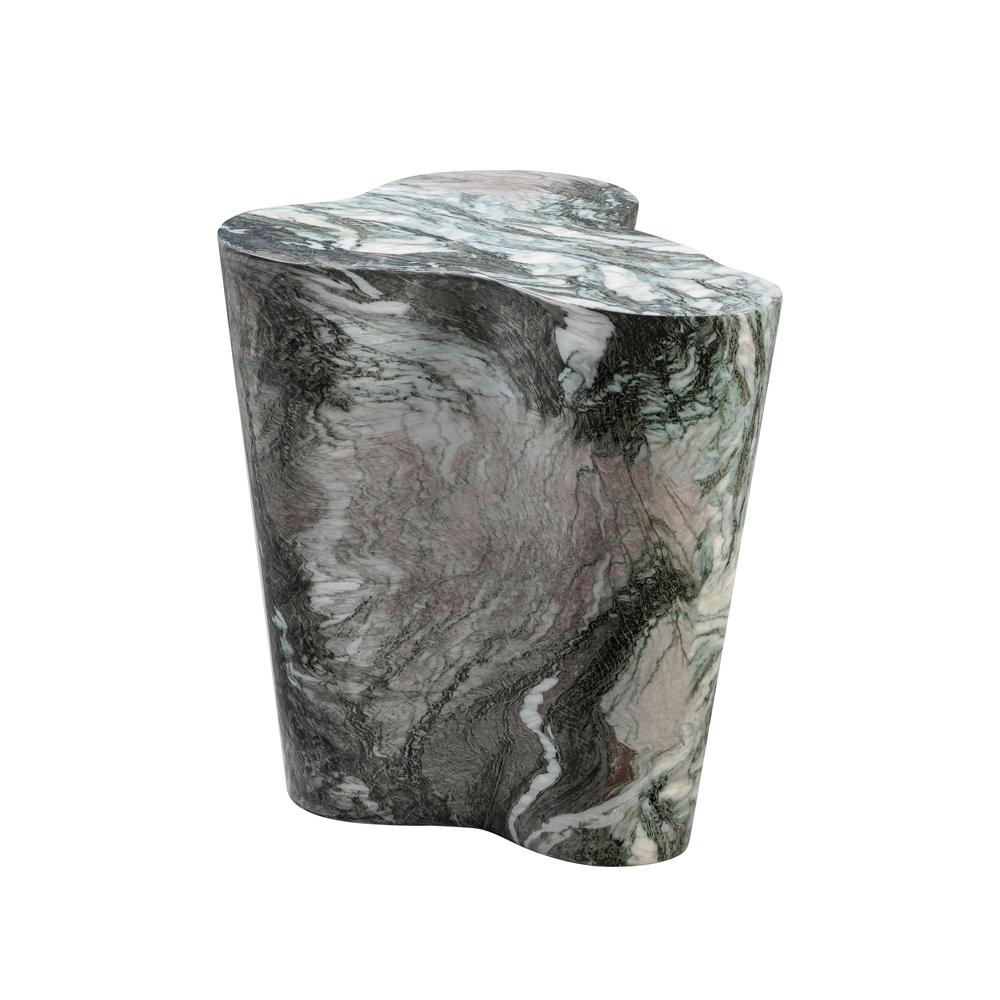 Slab Grey/Blush Faux Marble Tall Side Table. Picture 1