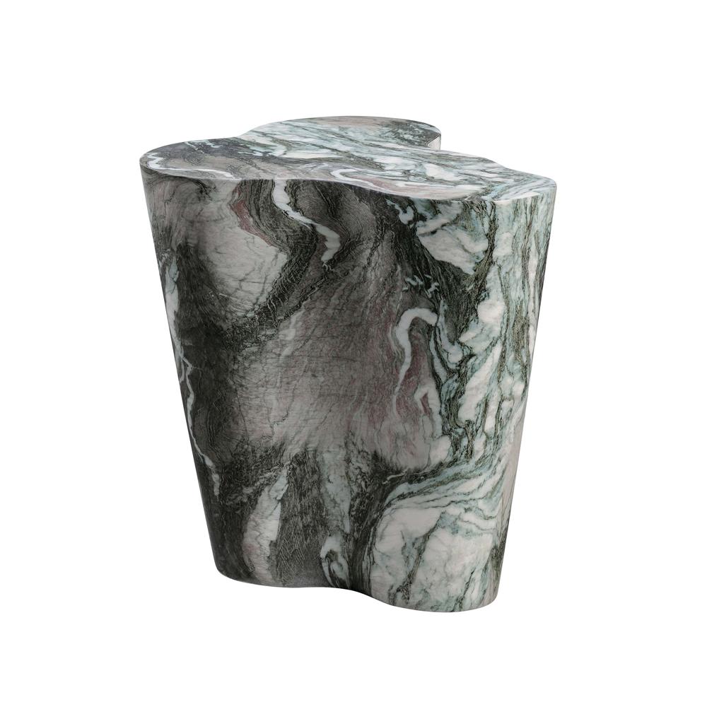 Slab Grey/Blush Faux Marble Tall Side Table. Picture 2