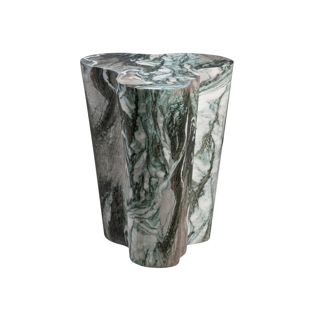 Slab Grey/Blush Faux Marble Tall Side Table. Picture 3