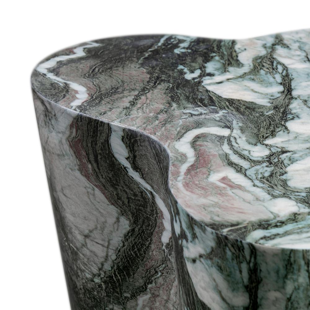 Slab Grey/Blush Faux Marble Tall Side Table. Picture 5