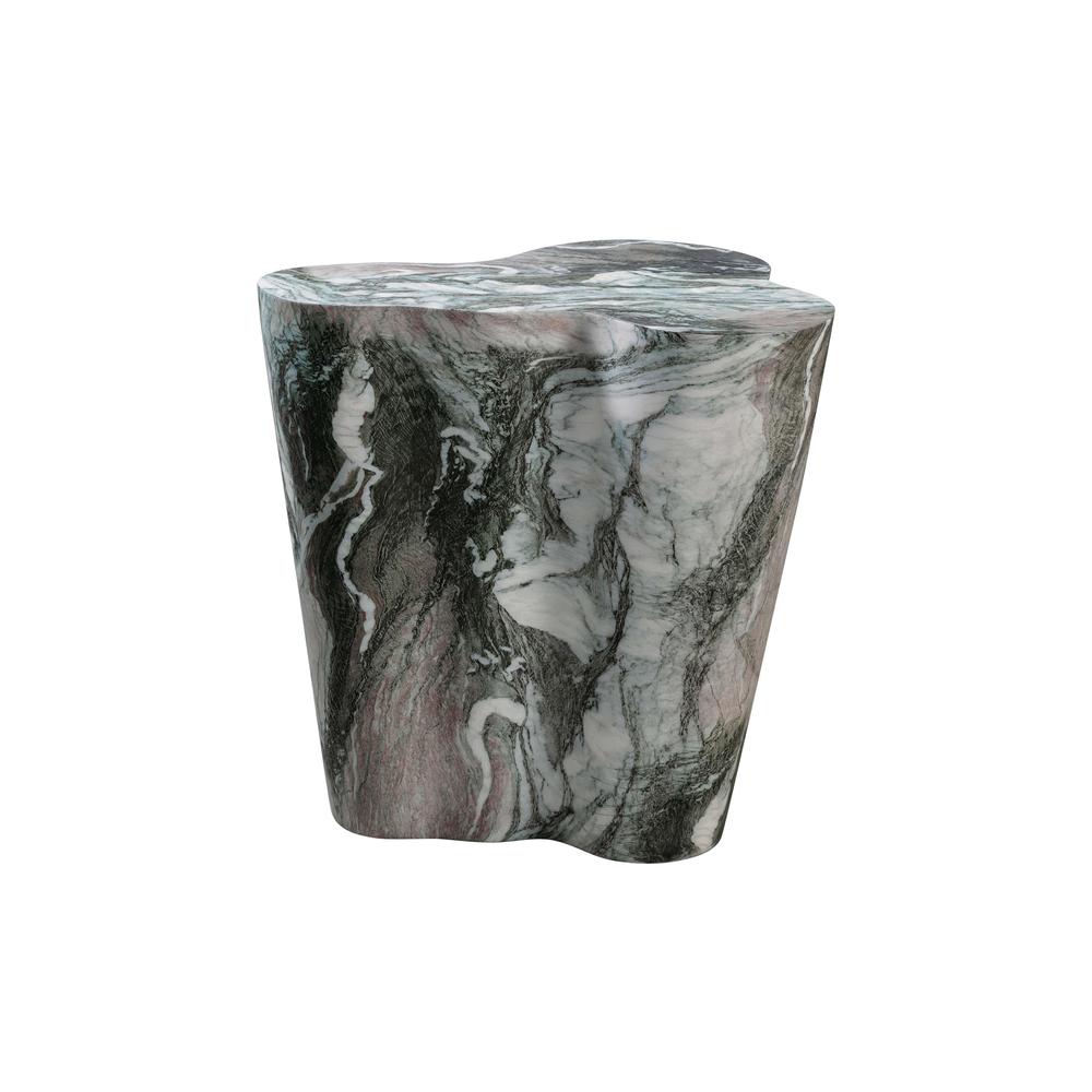 Slab Grey/Blush Faux Marble Short Side Table. Picture 1
