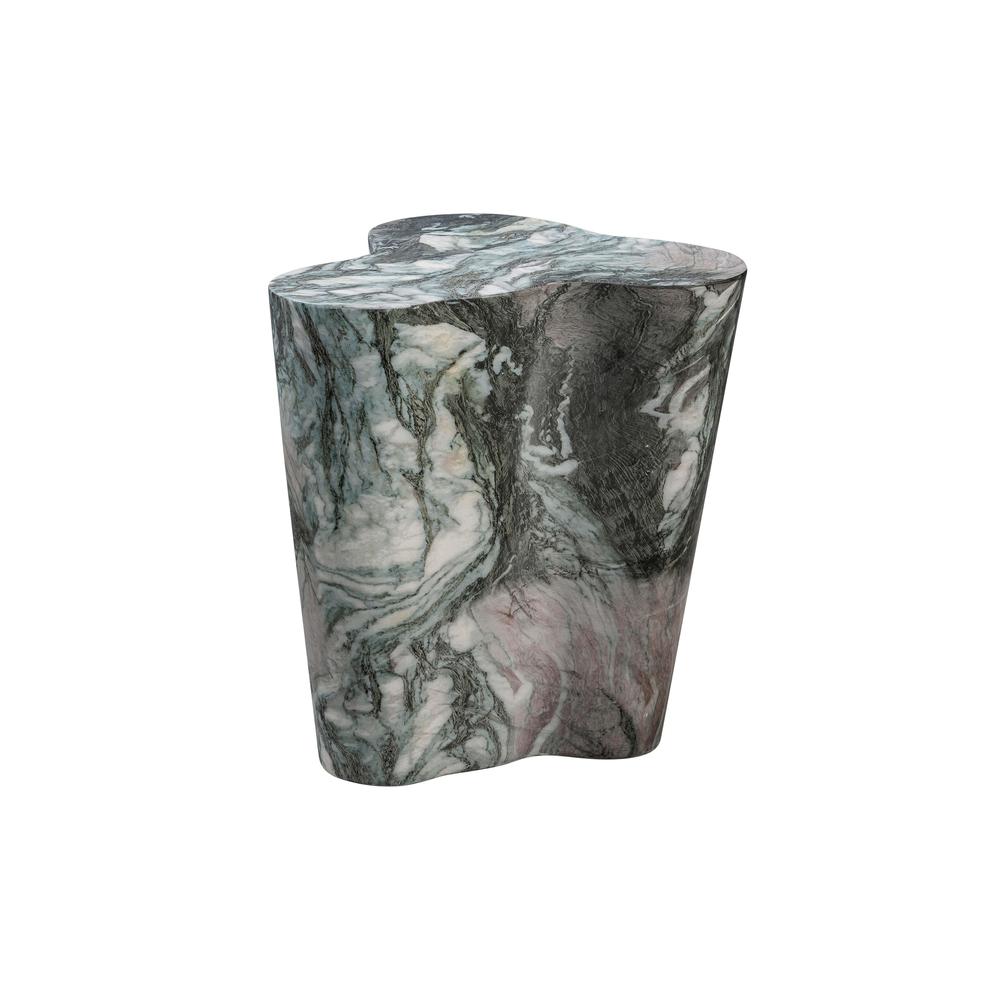 Slab Grey/Blush Faux Marble Short Side Table. Picture 3