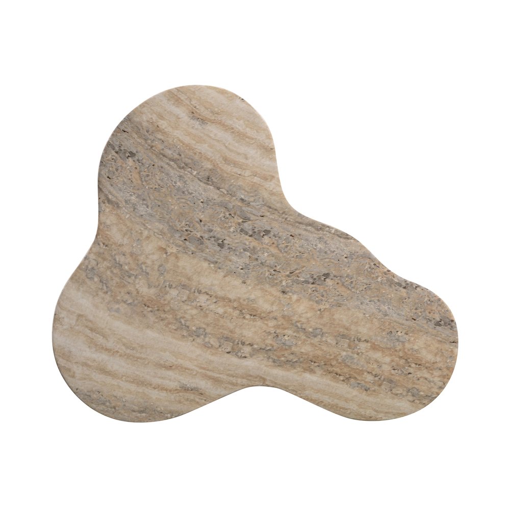 Slab Faux Travertine Tall Side Table. Picture 5