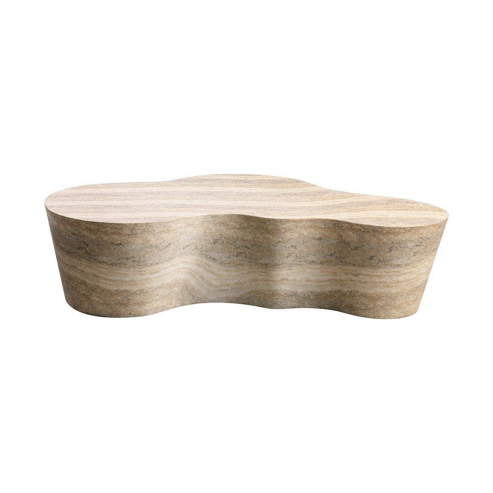 Slab Faux Travertine Coffee Table. Picture 3